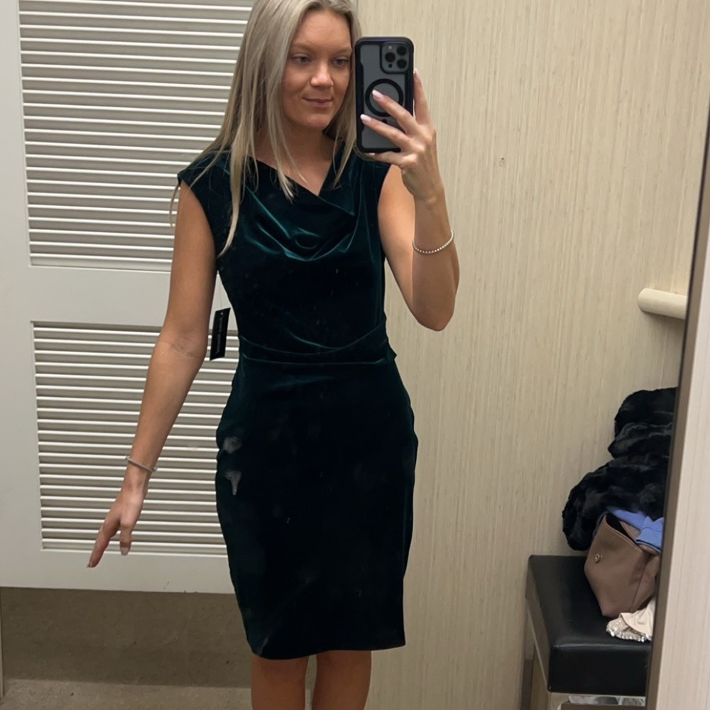 velvet green dress